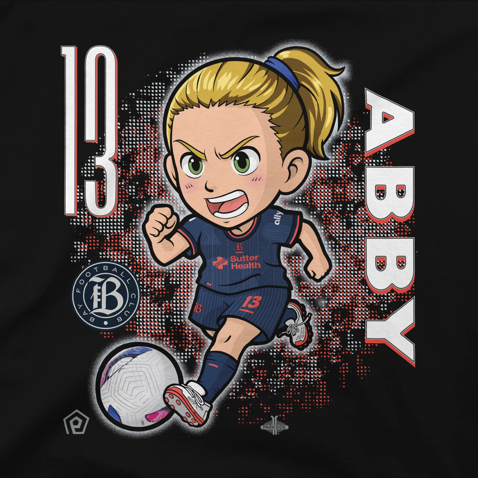 Unisex Bay FC Abby Dahlkemper Chibi Tee - Image 3