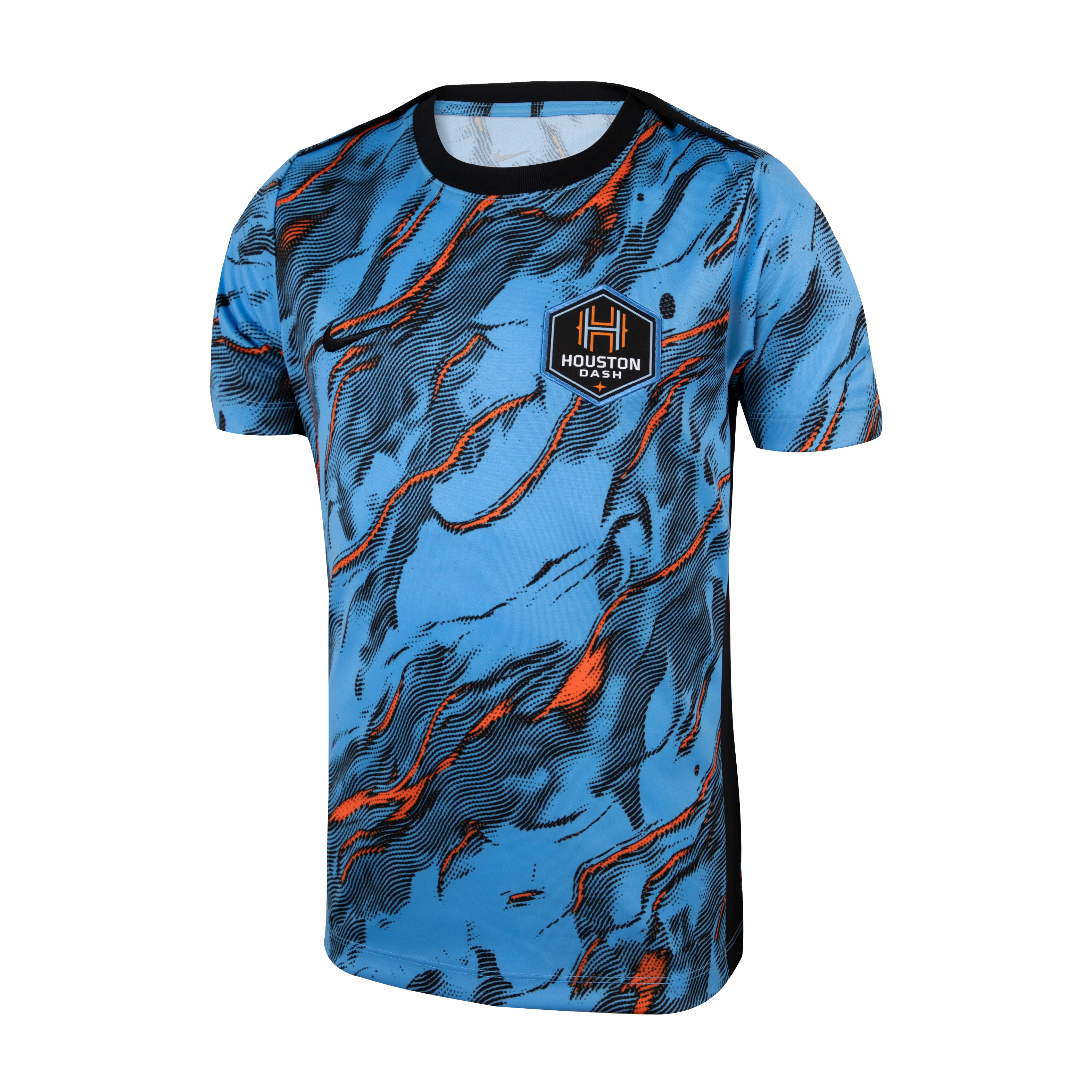 Youth Houston Dash Nike Blue 2025 Pre-Match Top - Image 2