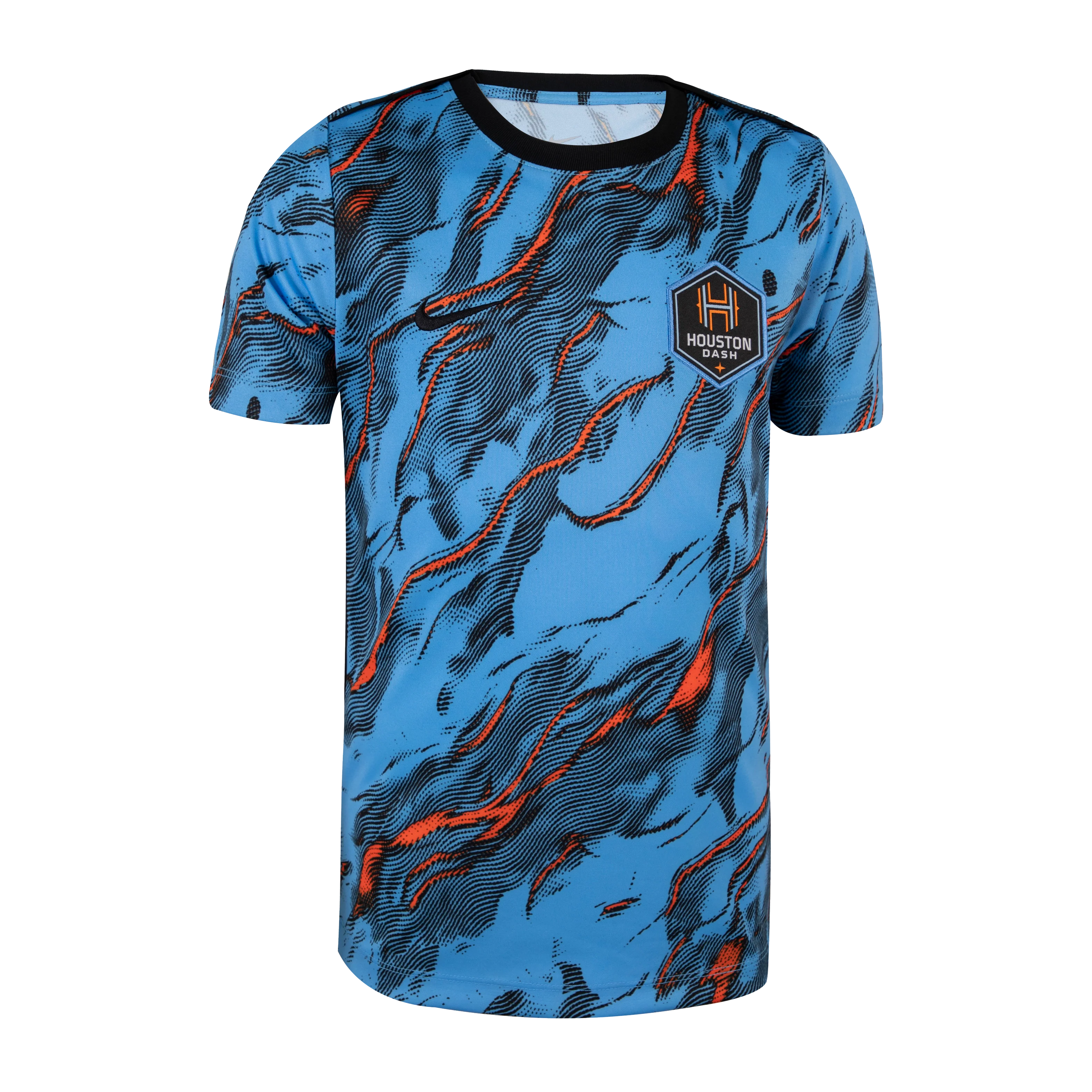 Youth Houston Dash Nike Blue 2025 Pre-Match Top - Image 3