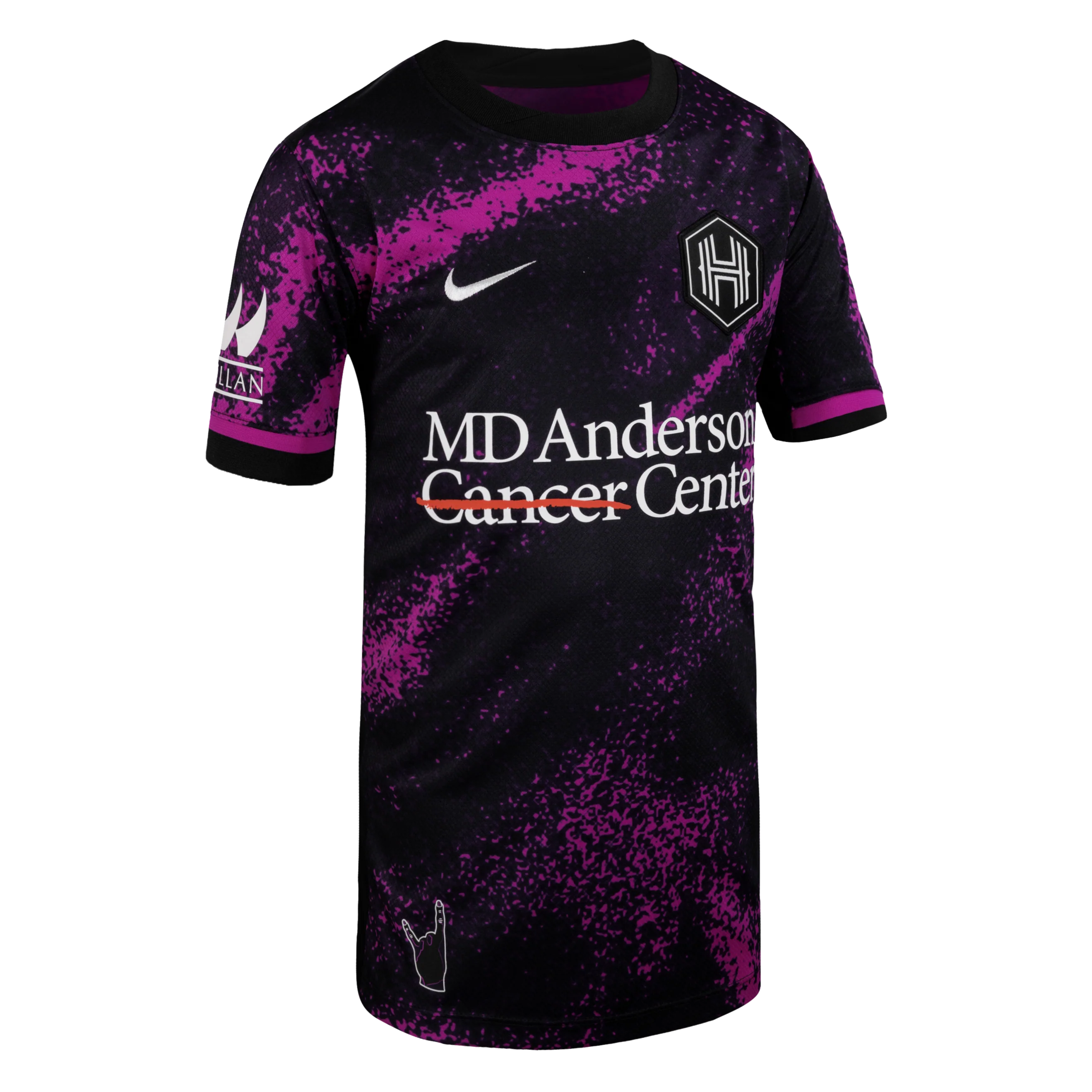 2025 Youth Houston Dash Nike Purple Cosmic Storm Secondary Replica Customizable Jersey - Image 4