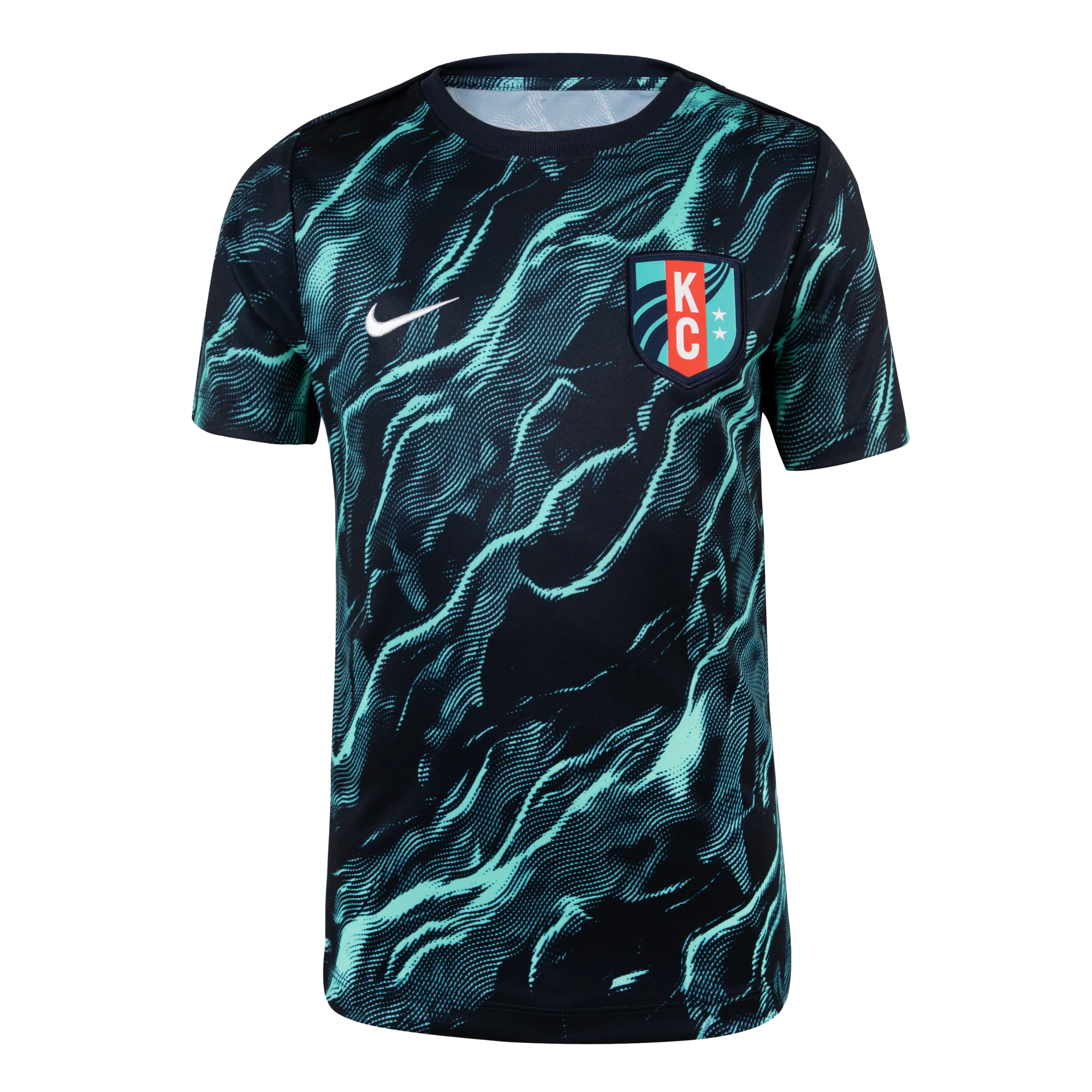 Youth KC Current Nike Black 2025 Pre-Match Top