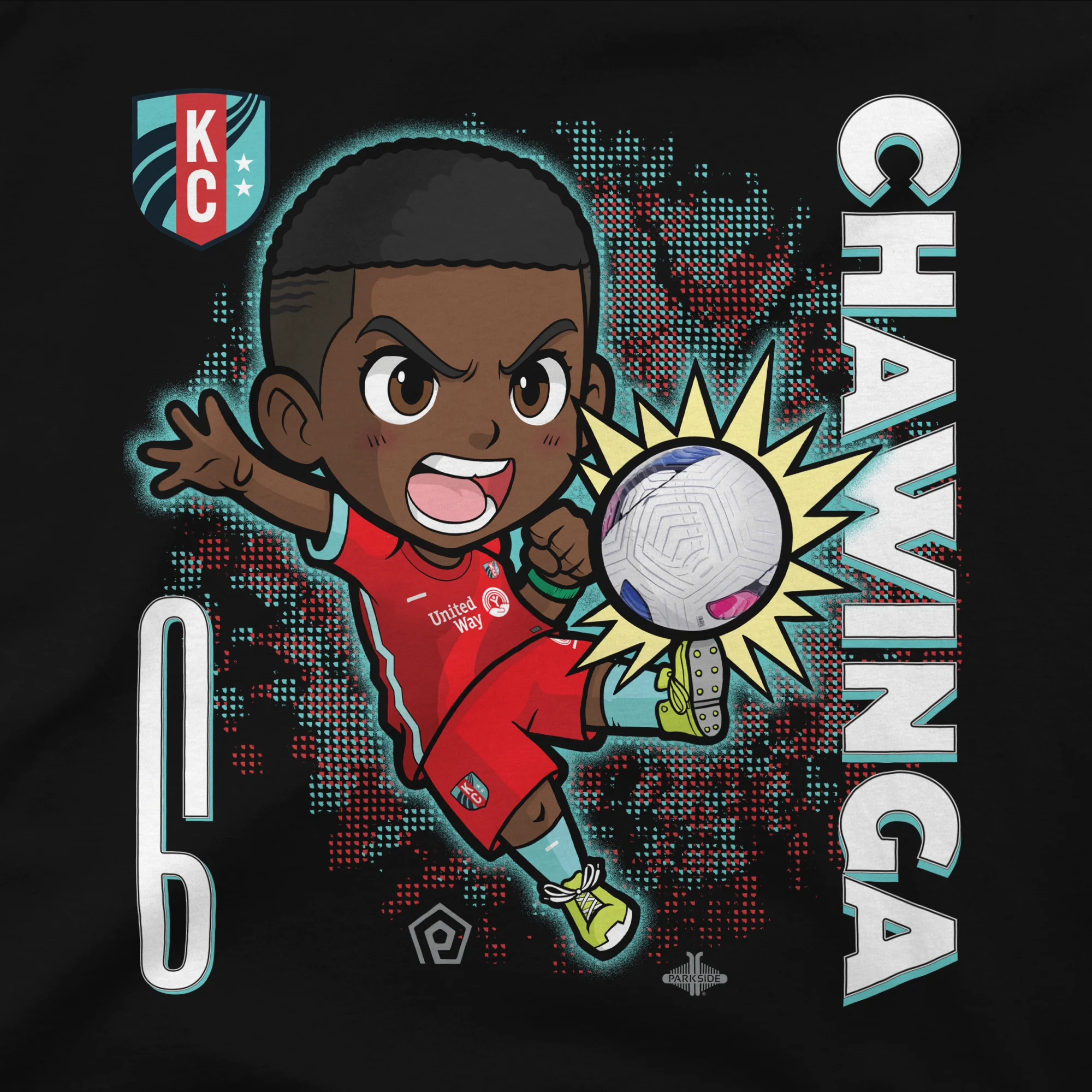 Youth KC Current Temwa Chawinga Chibi Tee - Image 3