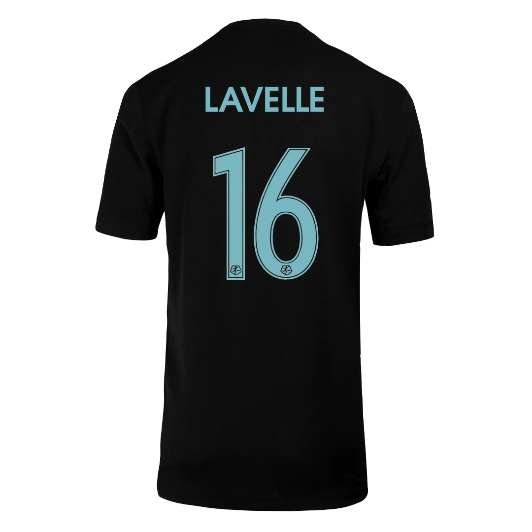 Youth Gotham FC Nike Black 2025 Primary Replica Rose Lavelle Jersey
