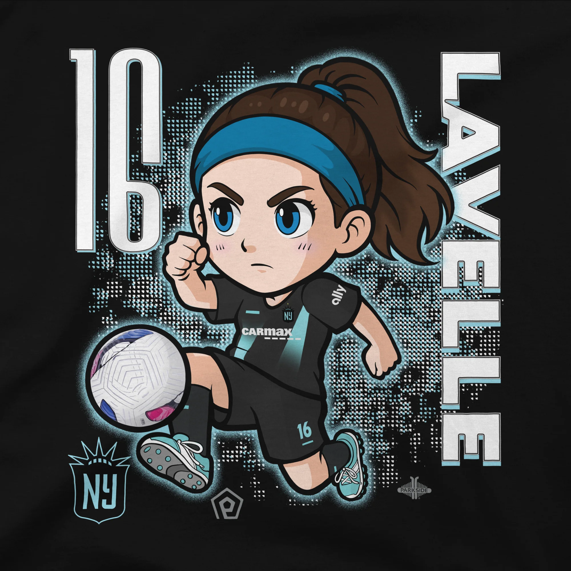 Unisex NJ/NY Gotham FC Rose Lavelle Chibi Tee - Image 3