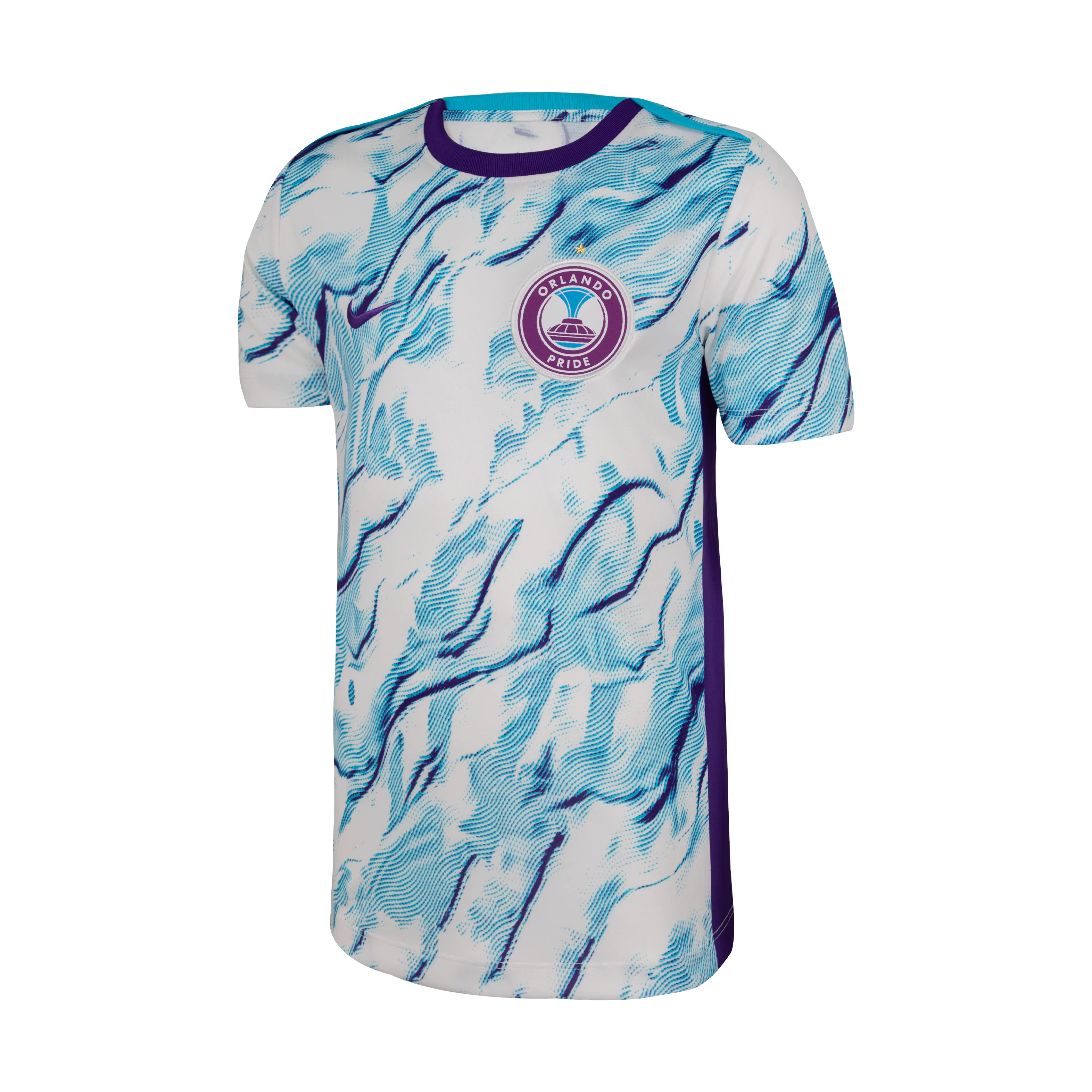 Youth Orlando Pride Nike White 2025 Pre-Match Top - Image 2
