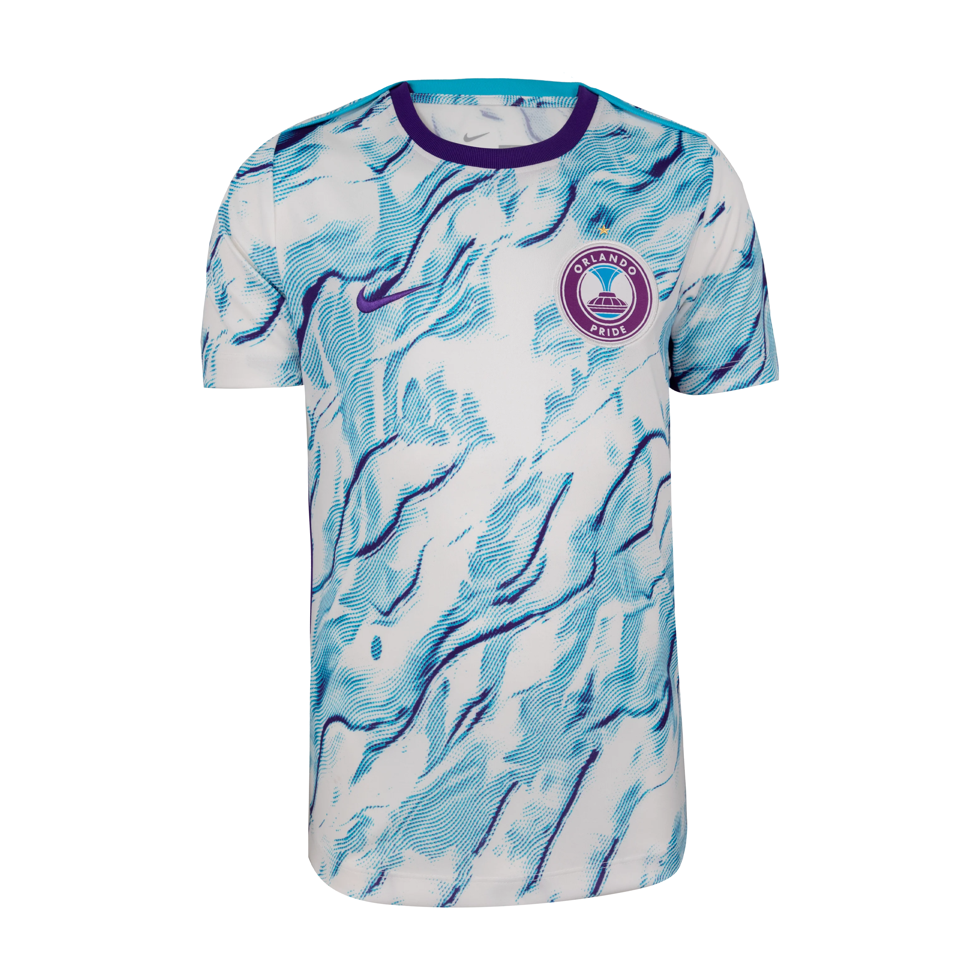 Youth Orlando Pride Nike White 2025 Pre-Match Top - Image 3