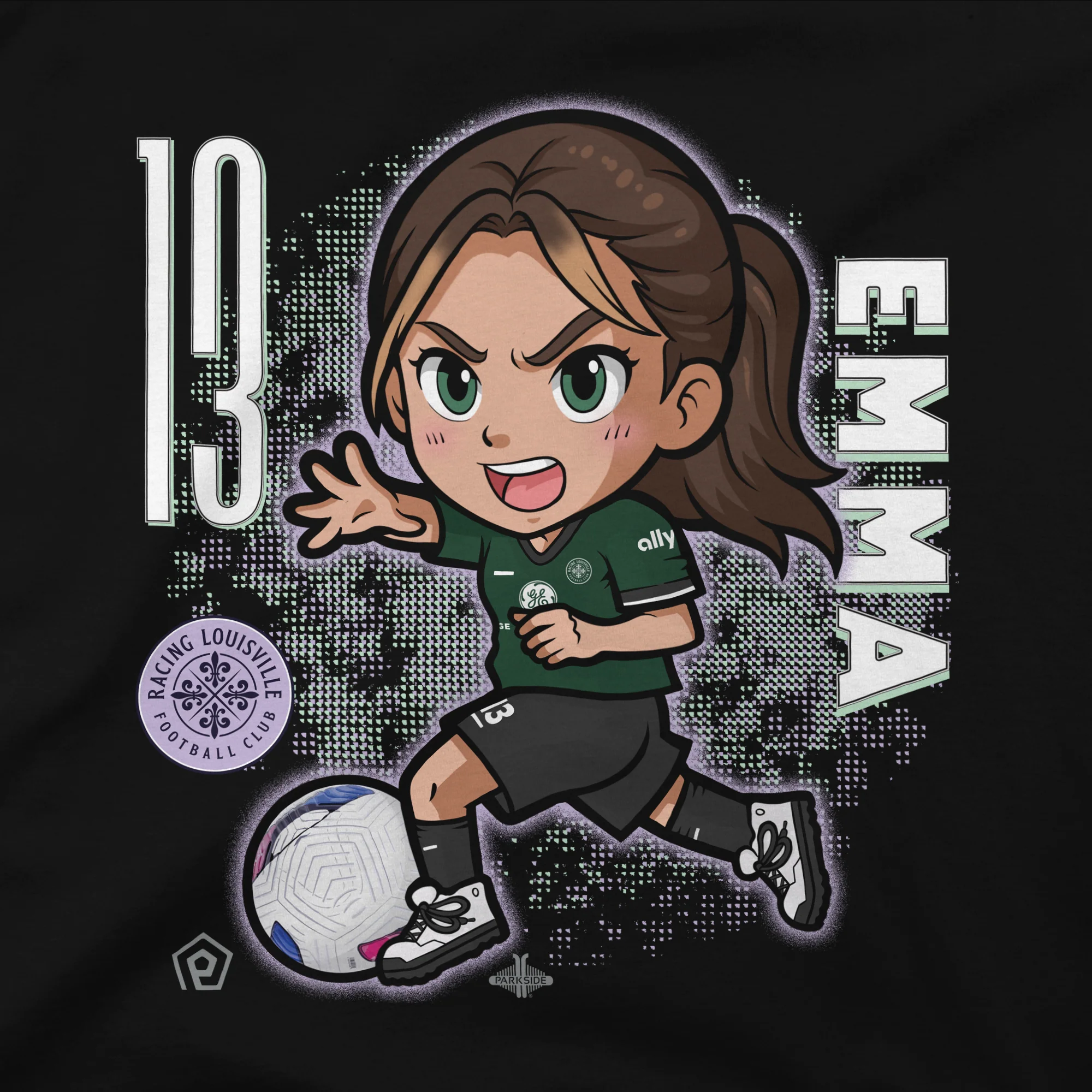Youth Racing Louisville Emma Sears Chibi Tee - Image 3