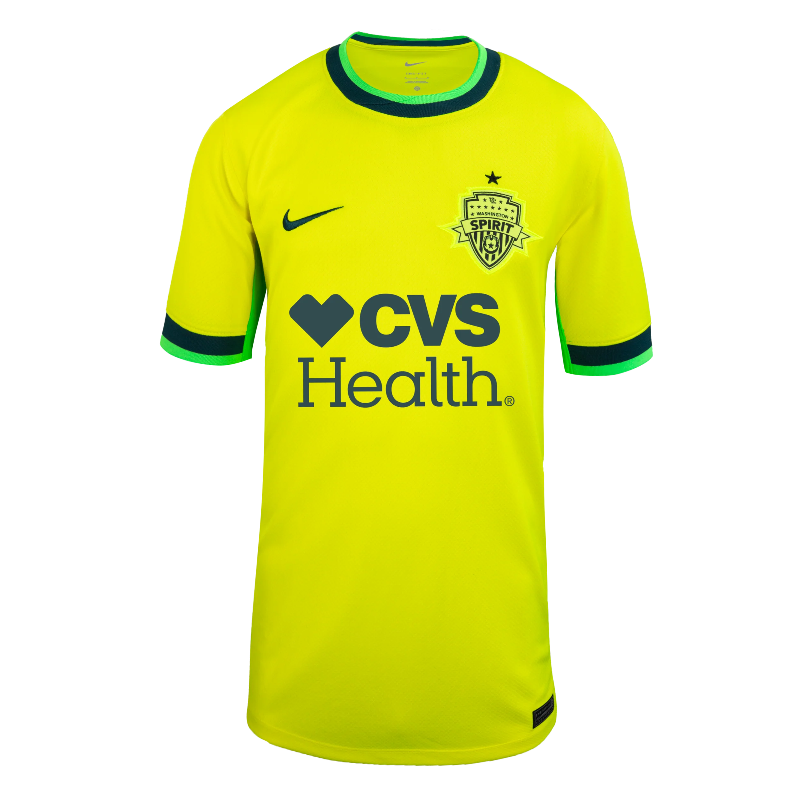 2025 Youth Washington Spirit Nike Yellow Secondary Replica Customizable Jersey